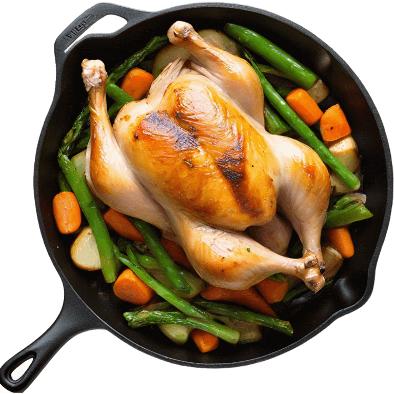 Skillet-Roasted Chicken Breast with Spring Vegetables emoji