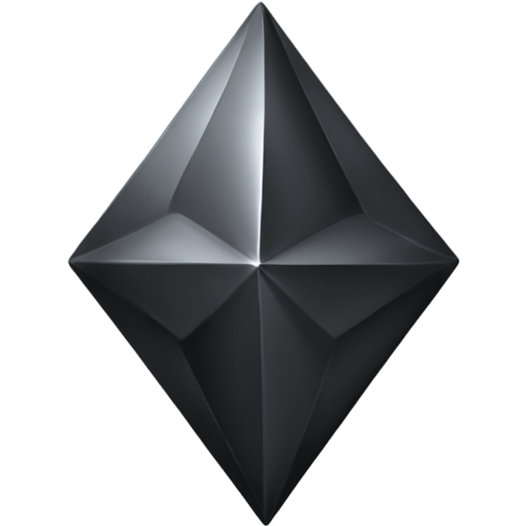 black chrome four-point star diamond emoji