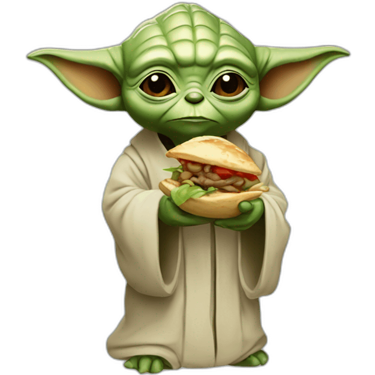 yoda eating kebab emoji