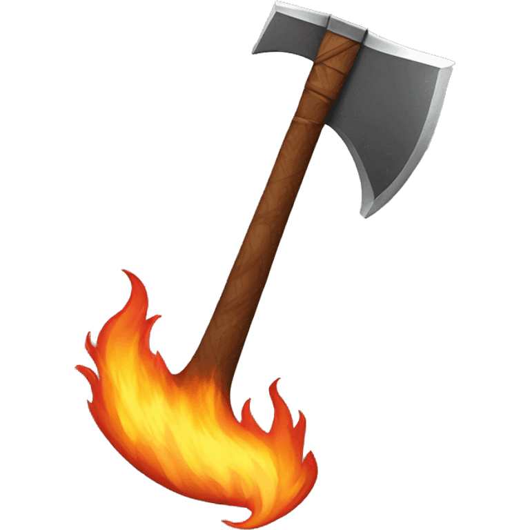  flaming Great axe emoji