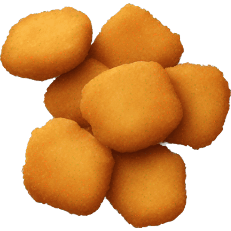 Chicken nuggets on a white plate  emoji