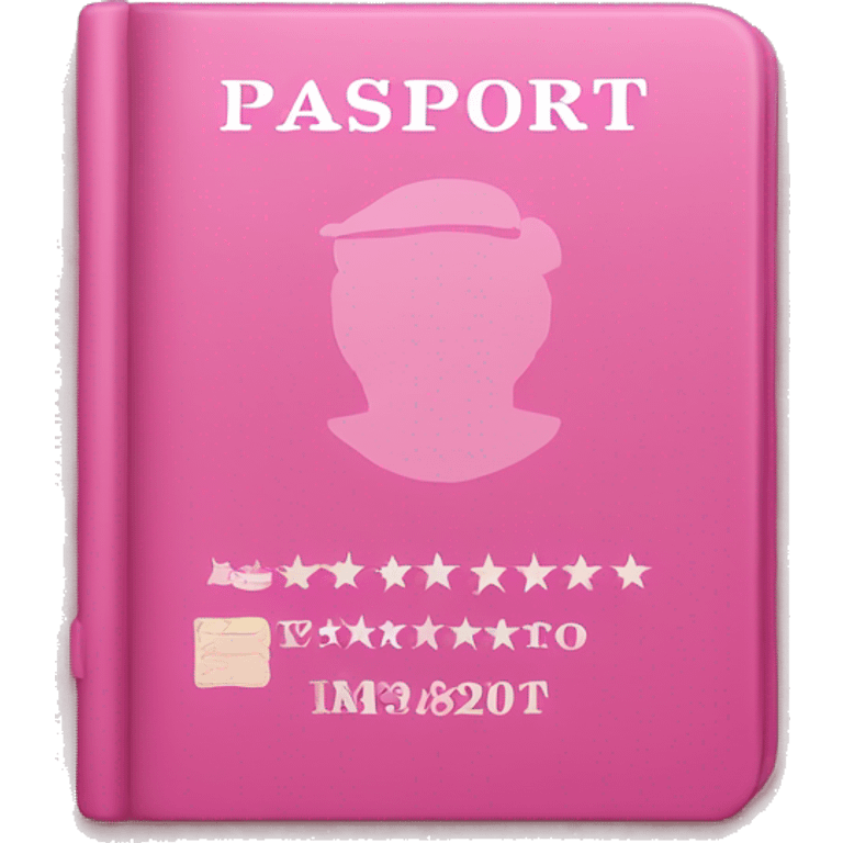 Pink American passport  emoji