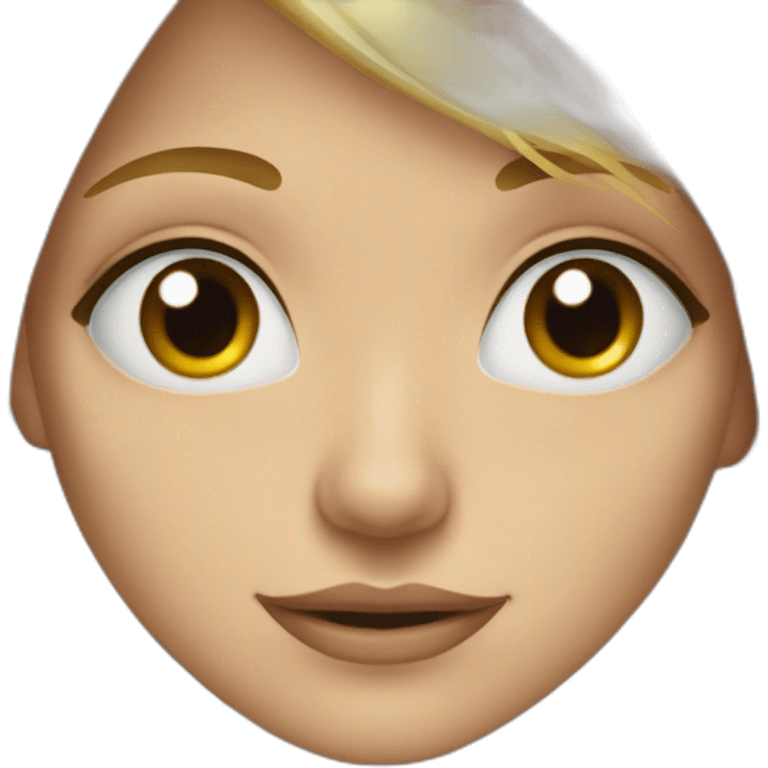 Blond yeux bleu cagoulé emoji