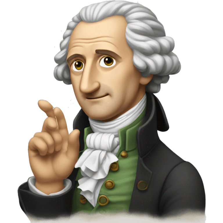 Goethe vawes with hand emoji