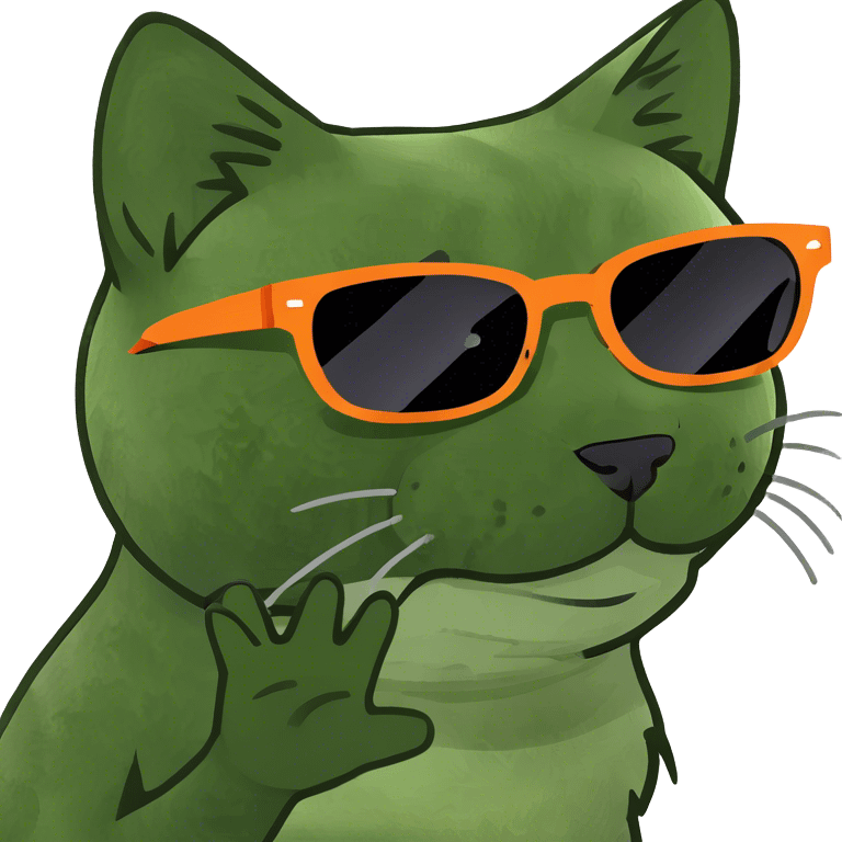 Cat with sunglasses emoji