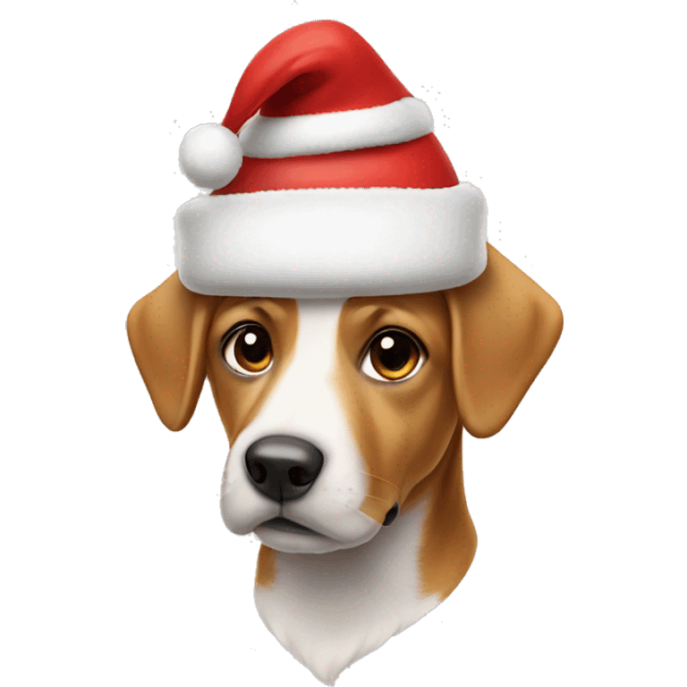 Dog with Santa hat emoji