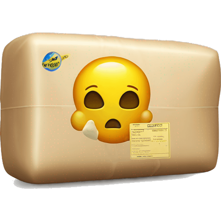 bottle of soap with a nuclear bomb on the packaging emoji