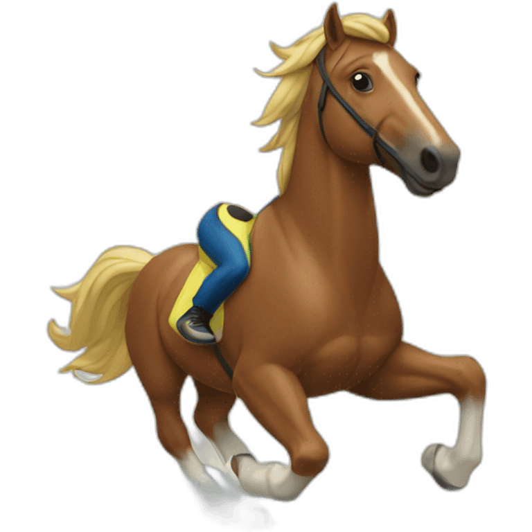 Surfing horse emoji