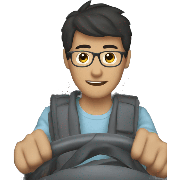 Asian guy driving a brz emoji