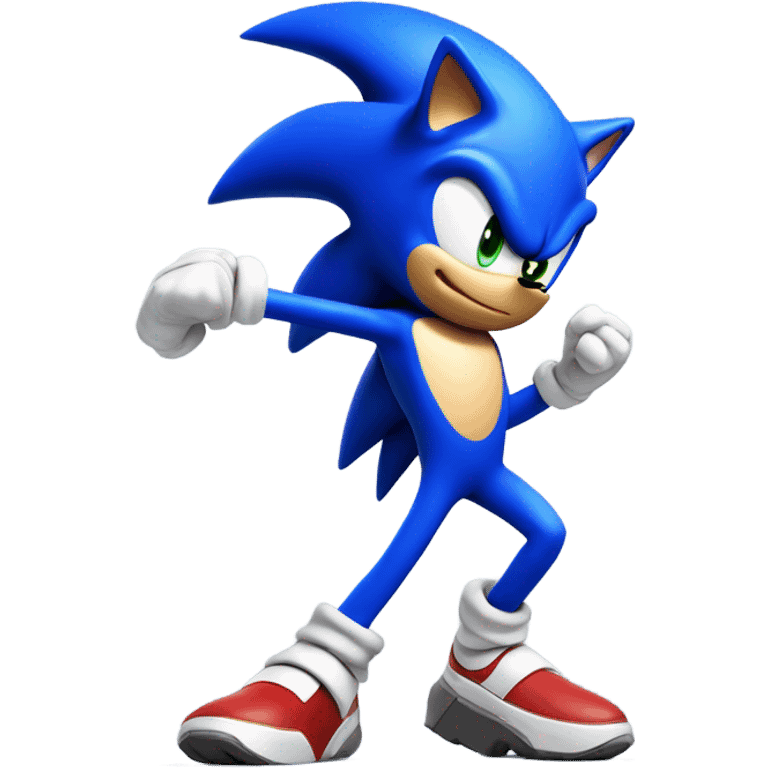 Sonic running fast emoji