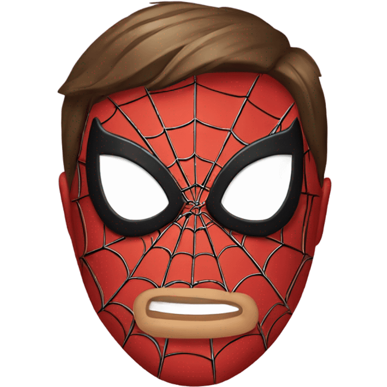 Spider-Man face mask round shape emoji