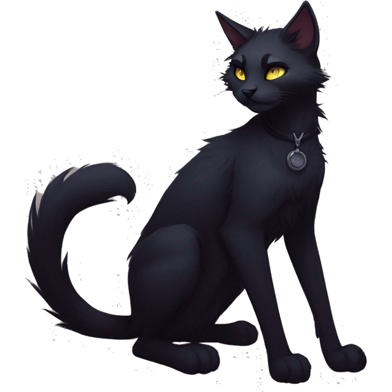 Edgy sharp anthro tomboy black cat animal furry by Falvie, LiLaiRa, griffsnuff, AngieWolf emoji