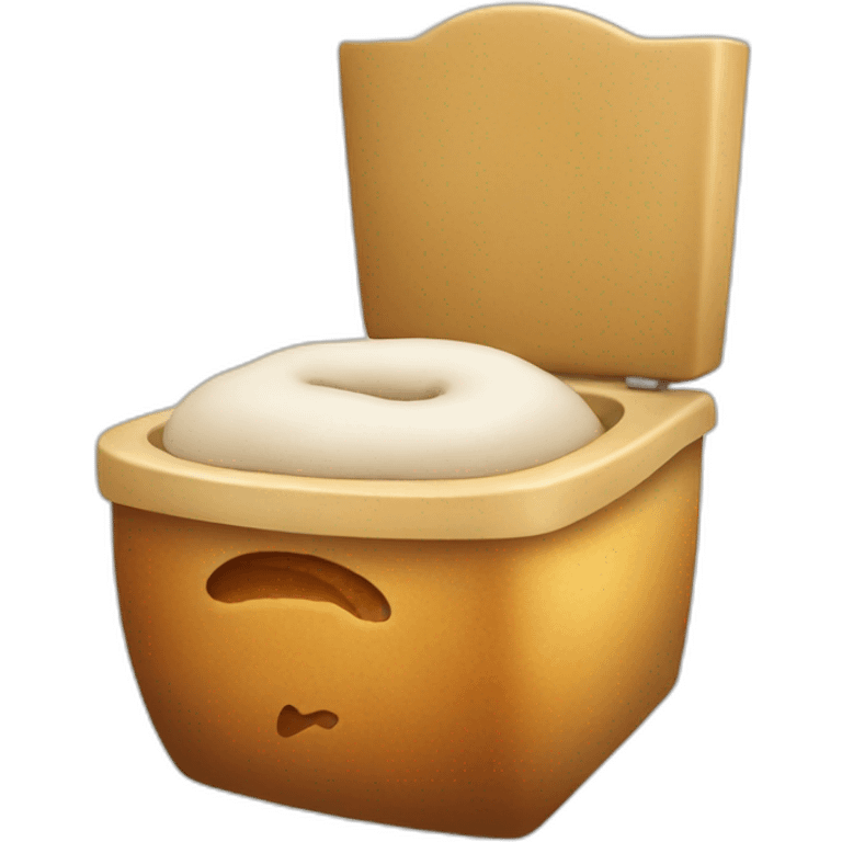 Bread on toilets emoji