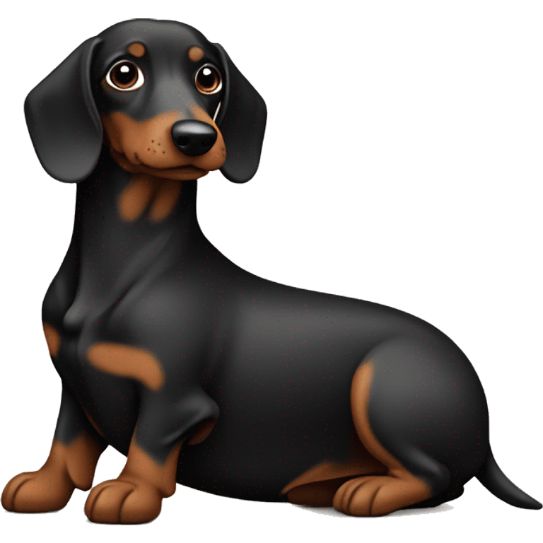 Tan and black sausage dog  emoji