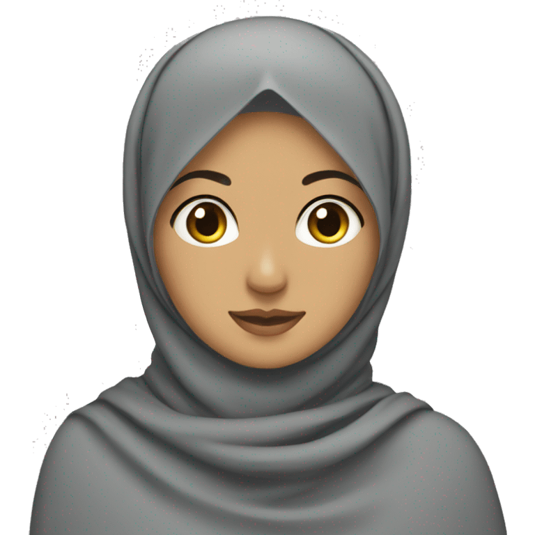 Hijabi wearing grey headscarf  emoji