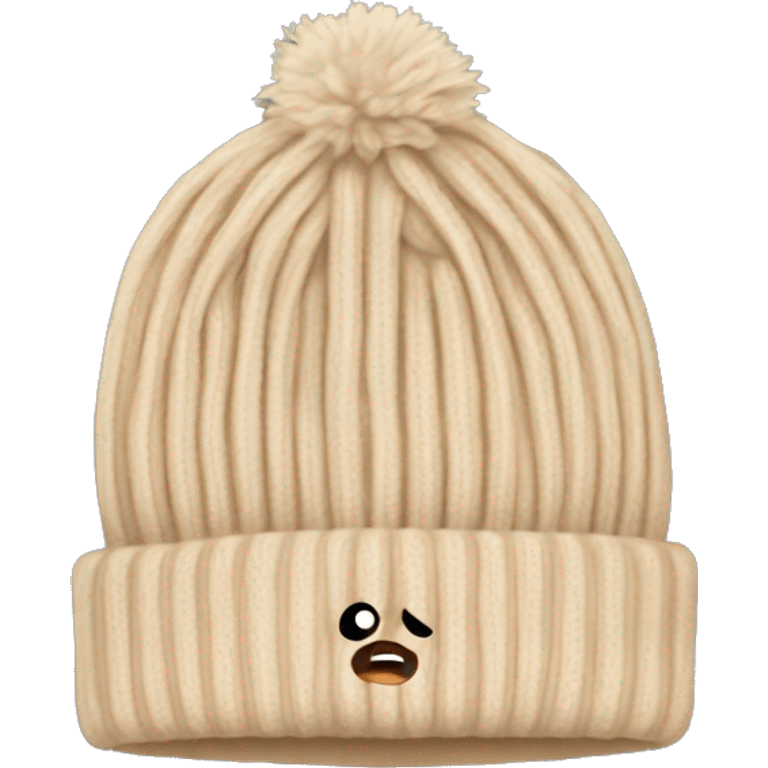 beige winter beanie no person emoji