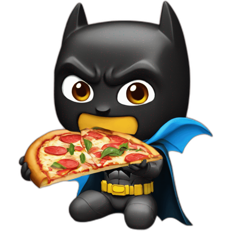 batman eating pizza emoji