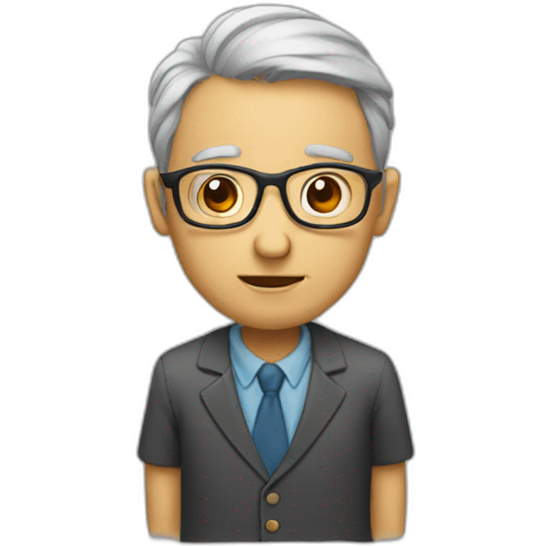 Professor with a mental disorder emoji