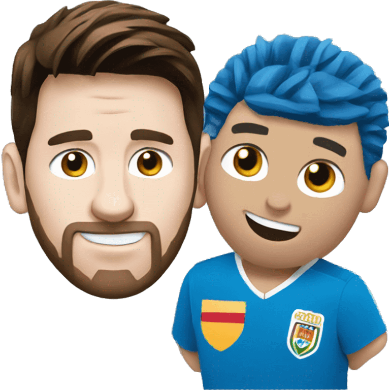 Messi with the world cup emoji