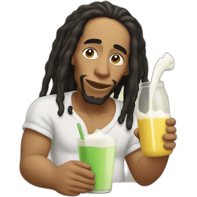 bob marley drinking milk emoji