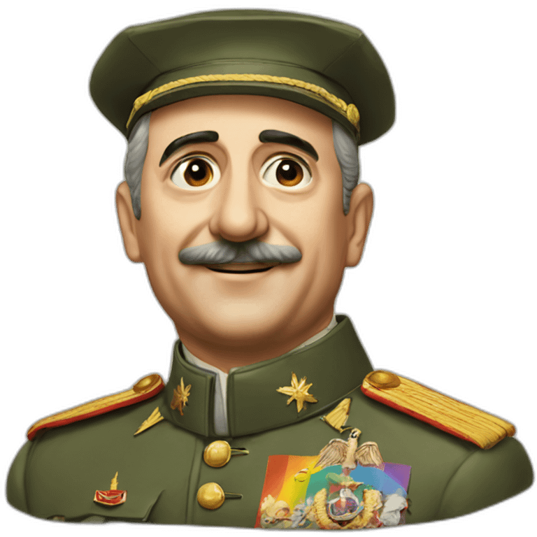 Francisco franco with rainbow emoji