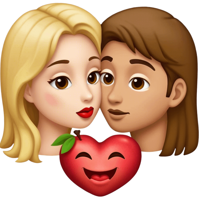 Male suggestive kiss emoji flirty in the stile of the apple emojis not a real apple emoji