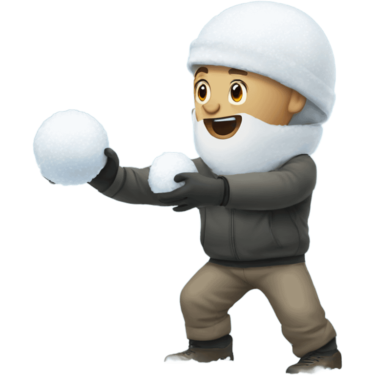 Snowball fight emoji