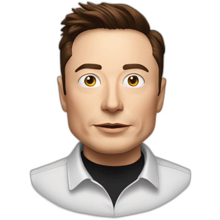 elon musk with a top emoji