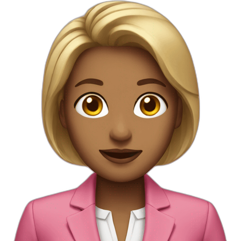 a businesswoman in a pink suit emoji