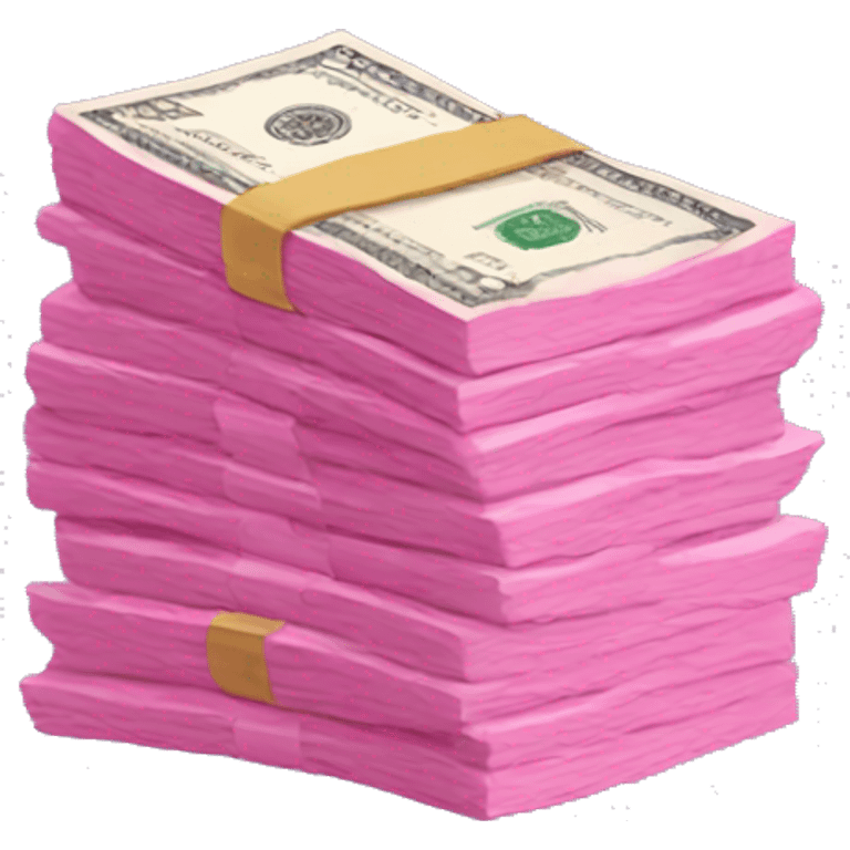 Stack of pink money emoji