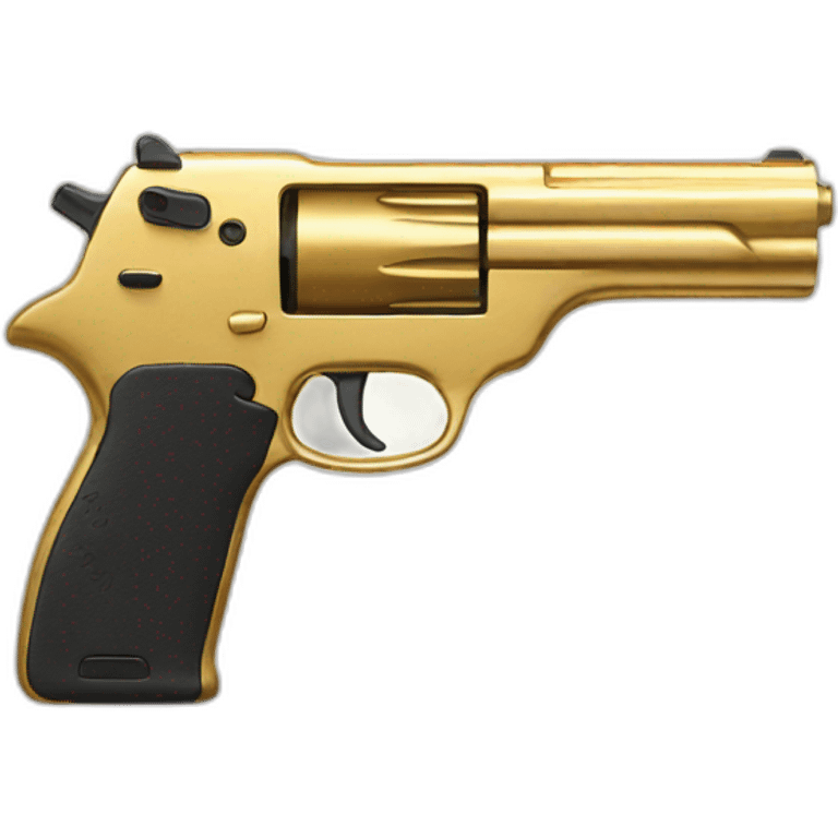 A gold gun  emoji