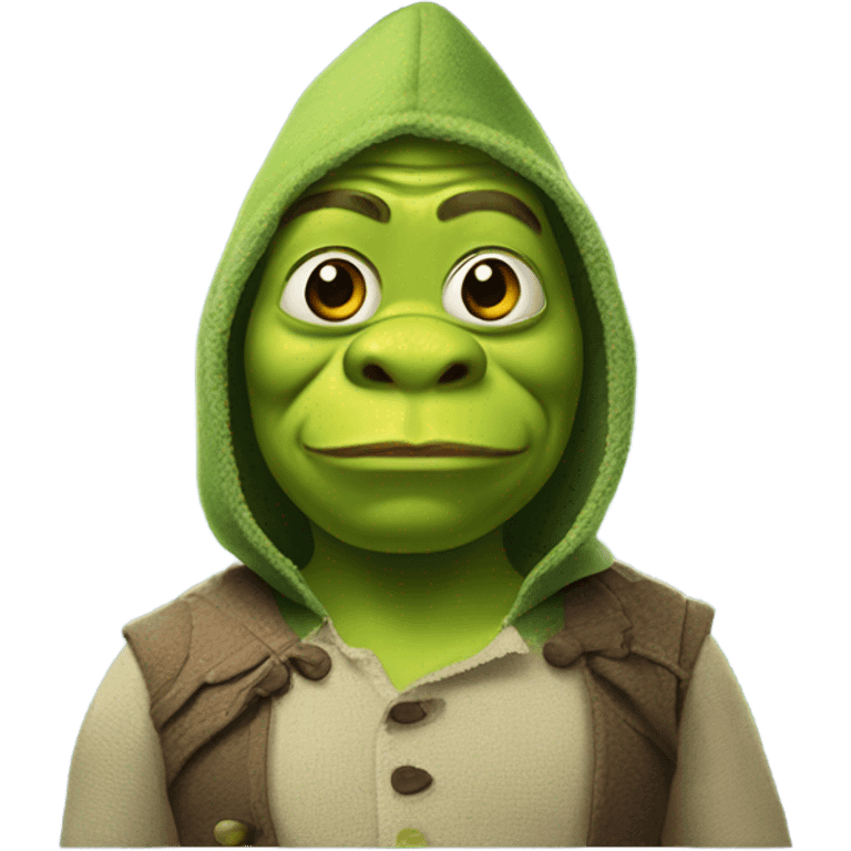 shrek in a frog costume emoji