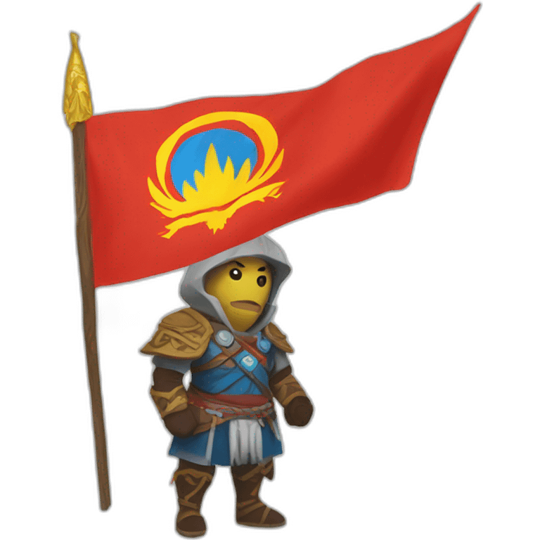 sven dota 2 holding flag of\ kyrgyzstan emoji