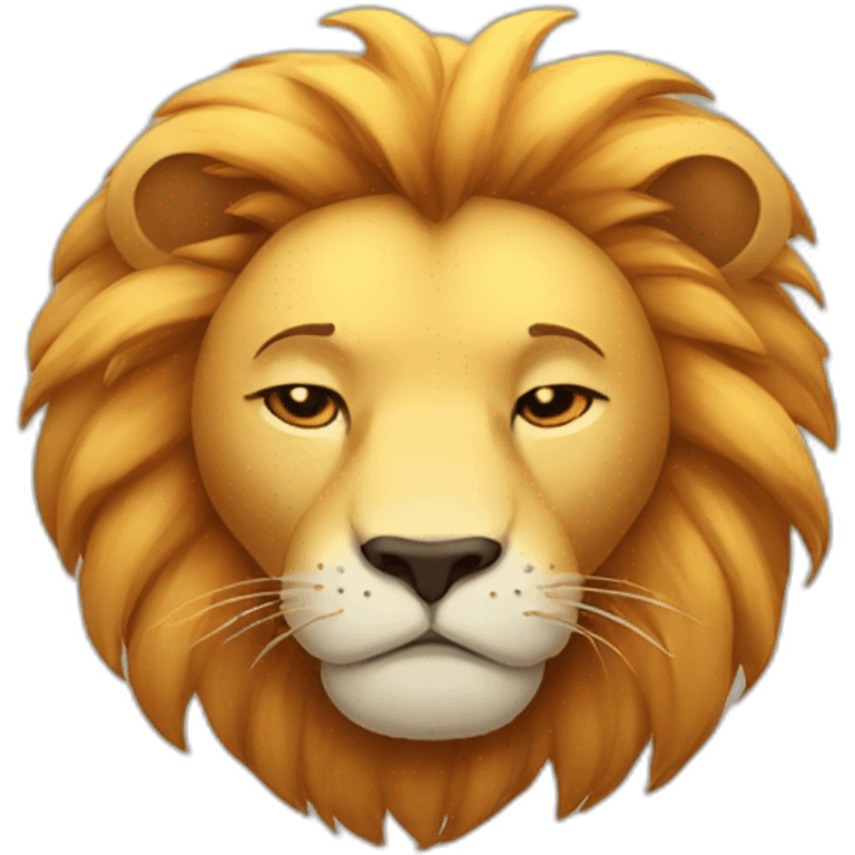 sleepy lion emoji