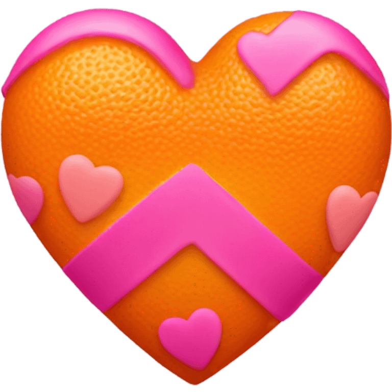 Orange and pink heart emoji