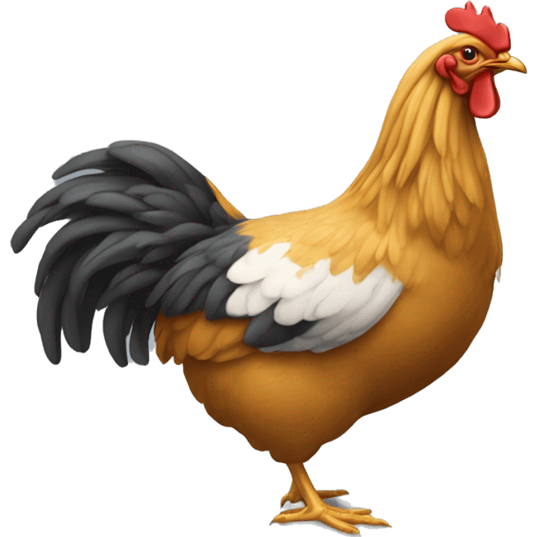 Une poule avec une chaîne en or emoji