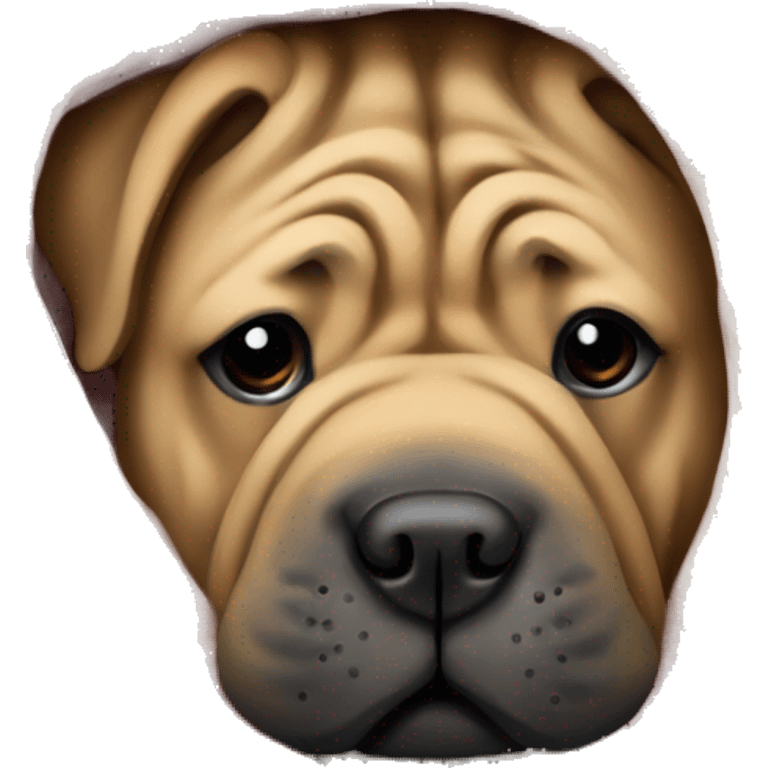 shar pei in a blanket emoji