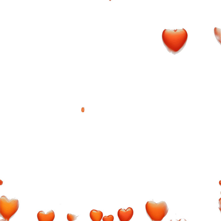 big drops splattered heart red glowing orange-red warmth love emoji