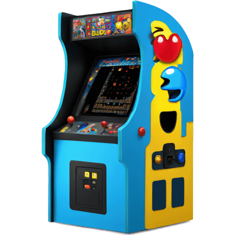 Arcade machine with pacman emoji