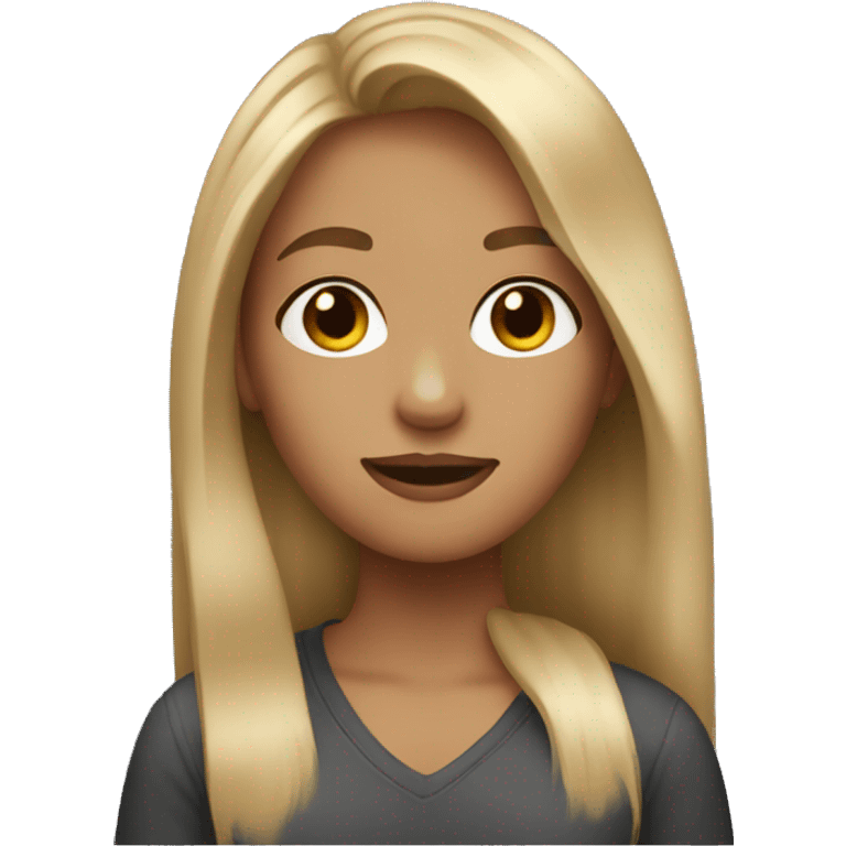 Girl with dirty blonde hair emoji