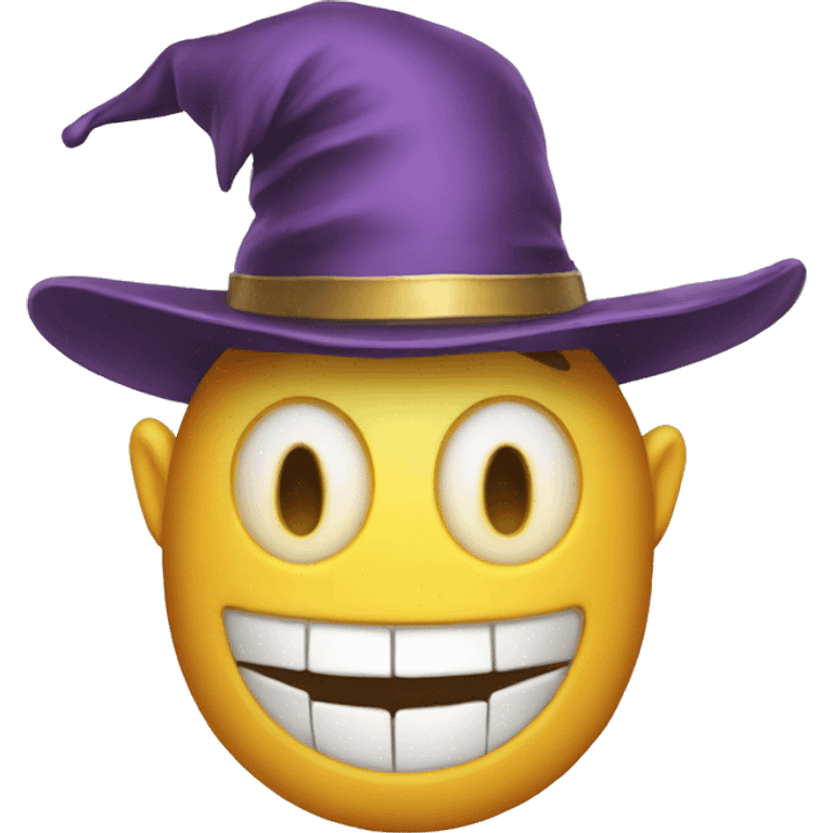 A clow with a hat emoji