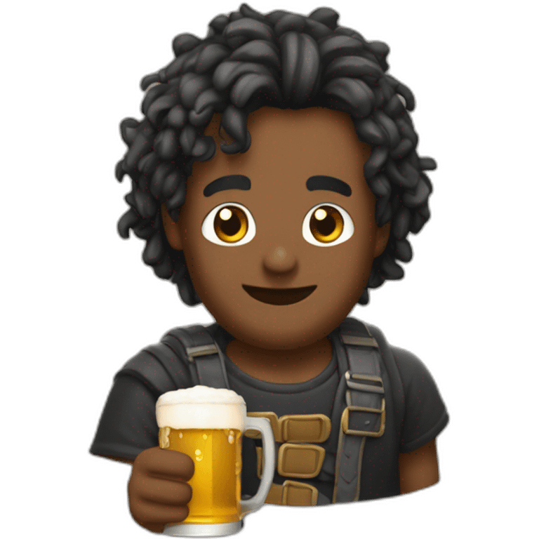 Unchained le youtubeur buvant une bière emoji