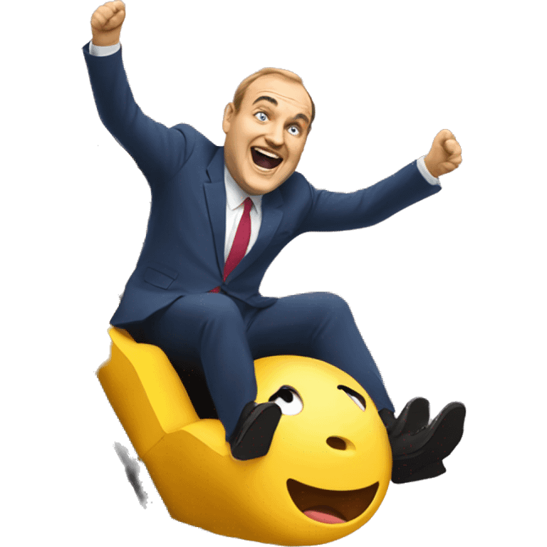 Liberal Democrat leader Ed Davey on a rollercoaster emoji