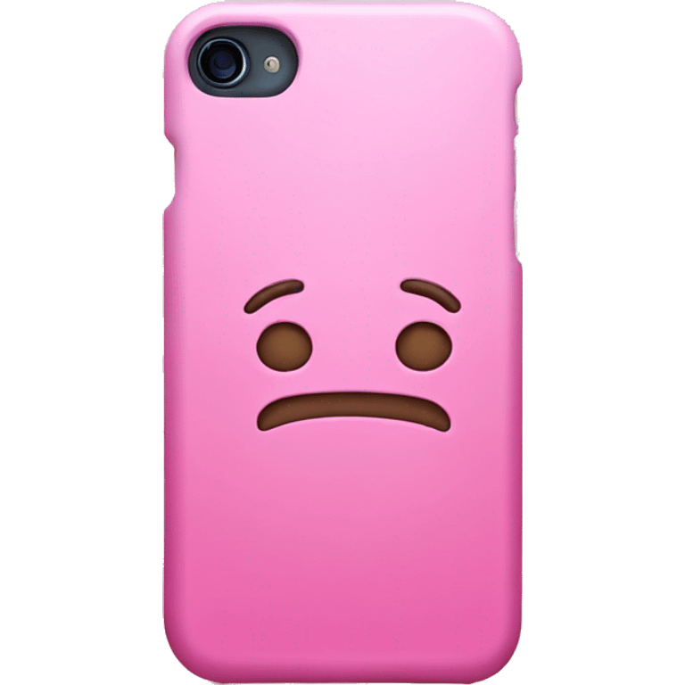 iphone with pink case emoji