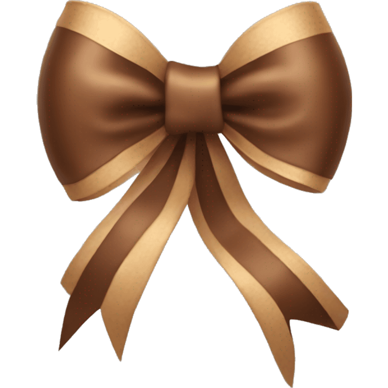 Cool brown ribbon bow emoji