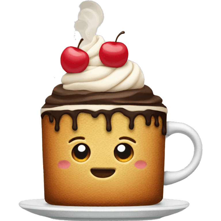 coffee with cake emoji