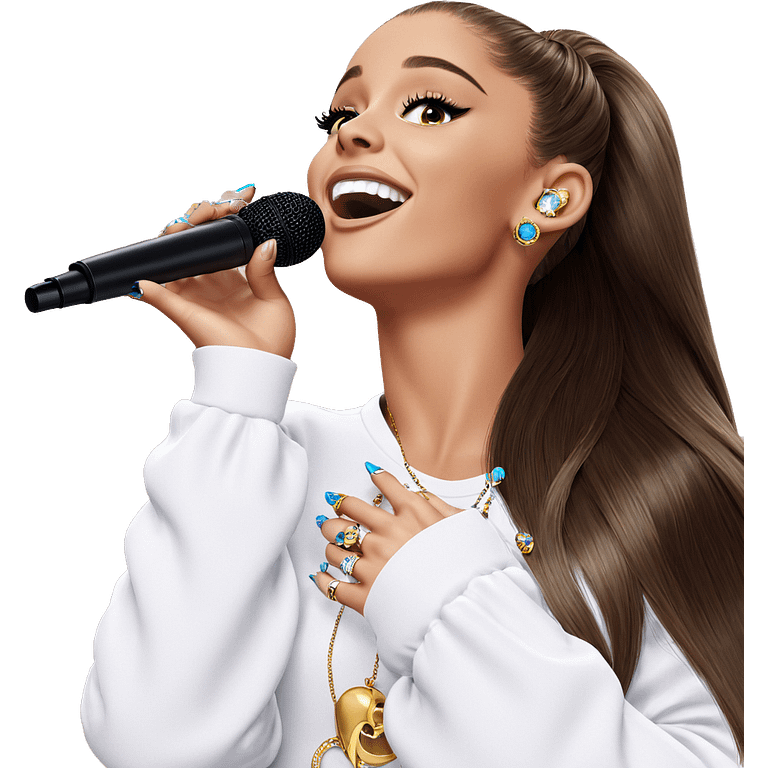 singing girl with jewelry emoji