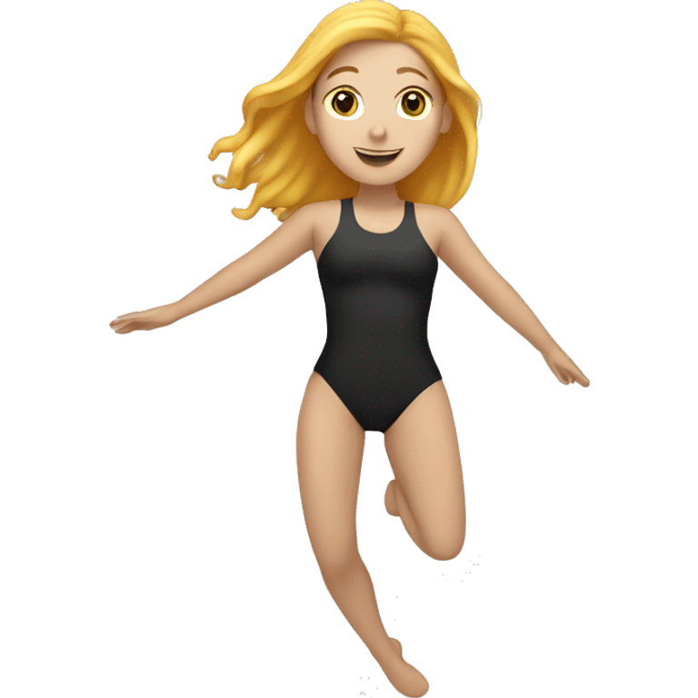 free diving, white girl emoji