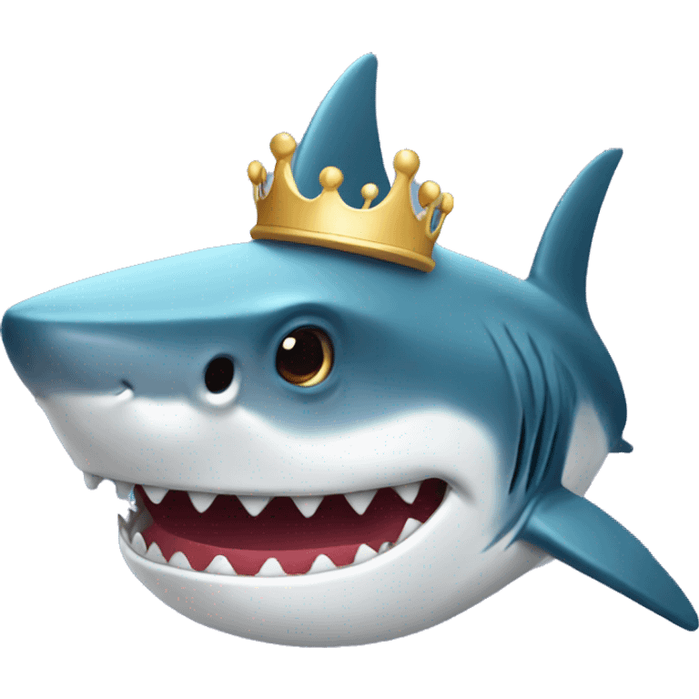 Shark with a crown  emoji