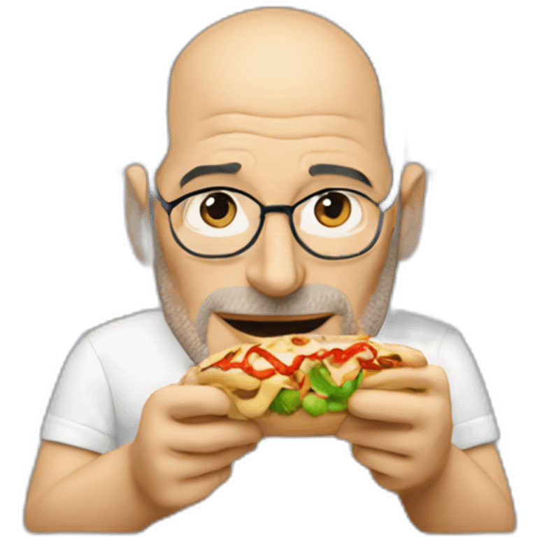 Steve Jobs eating a shawarma emoji